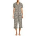 thumbnail image 1 of Secret Treasures Women's Plus Traditional Short Sleeve Notch Collar Pajamas Set, 1 of 6