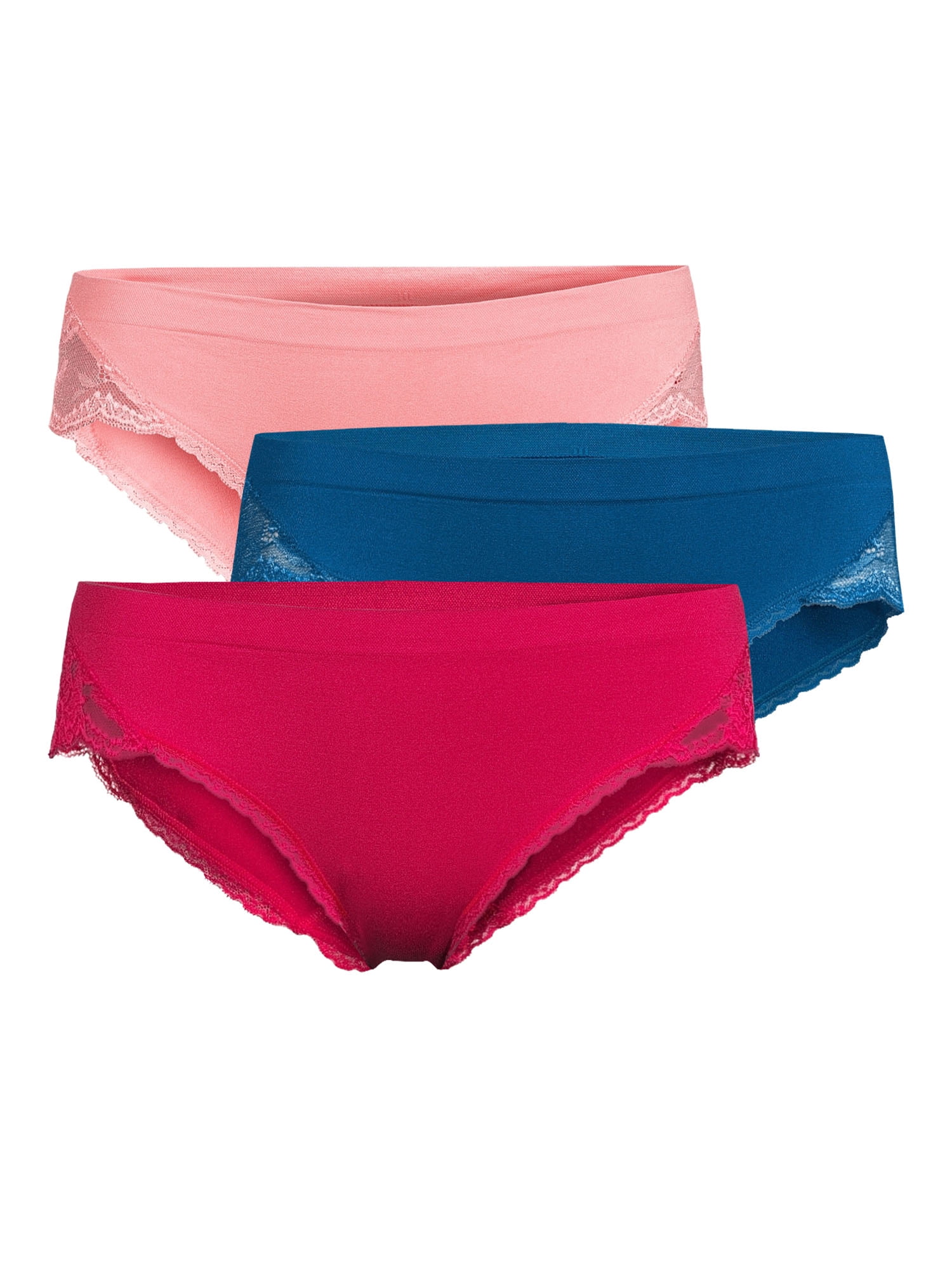 Secret Treasures Women's Seamless Bikini Panties, 3-Pack 