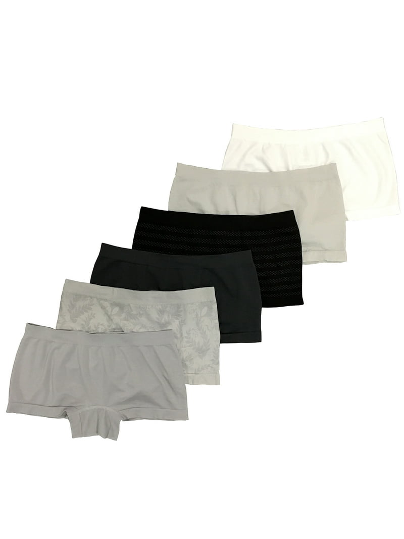 Secret Treasures Women's Seamless Boyshort Panties, 6-Pack