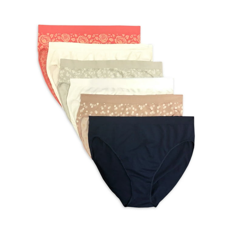 Secret Treasures Women's Seamless High-Cut Panties, 6-Pack