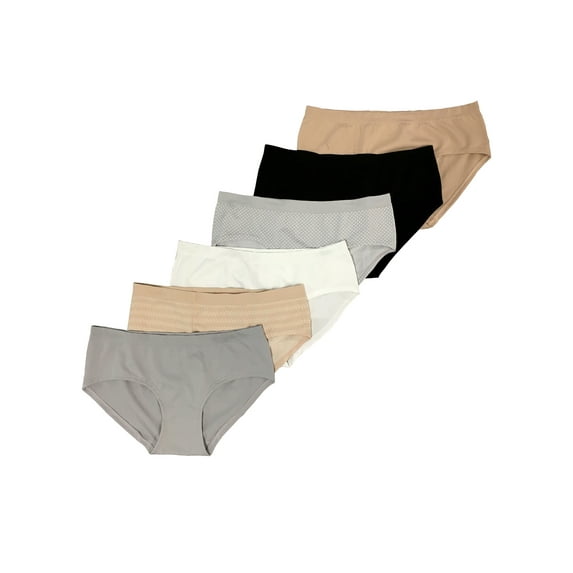 Secret Treasures Women's Seamless Hipster Panties, 6-Pack