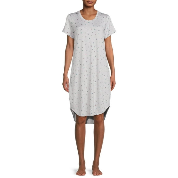 Secret Treasures Women's Short Sleeve Printed Sleepshirt