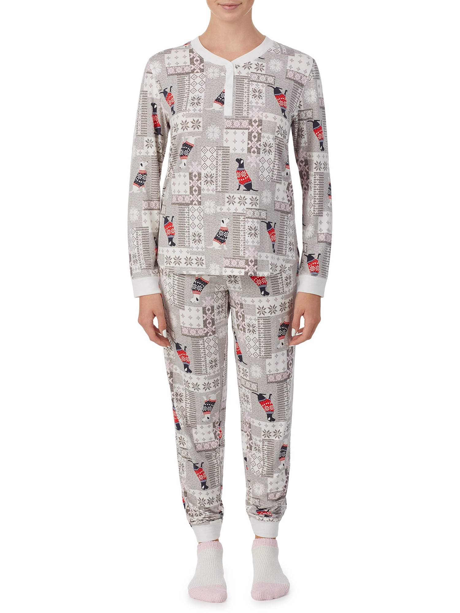 Buy Women s Plus 3 piece Pajama Set with Socks at Ubuy Kuwait
