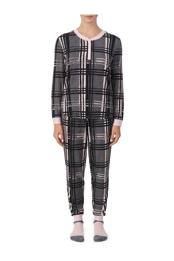 Women's and Women's Plus 3-piece Pajama Set with Socks