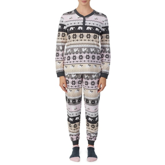 Secret Treasures Women's and Women's Plus 3-piece Pajama Set with Socks