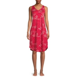 Secret Treasures Women s and Women s Plus Size Knit V Neck Nightgown with Short Sleeves Walmart