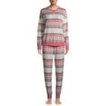 thumbnail image 1 of Secret Treasures Women's and Women's Plus Fuzzy Luxe Long Sleeve Top and Pants Pajama Set, 2-Piece, 1 of 6
