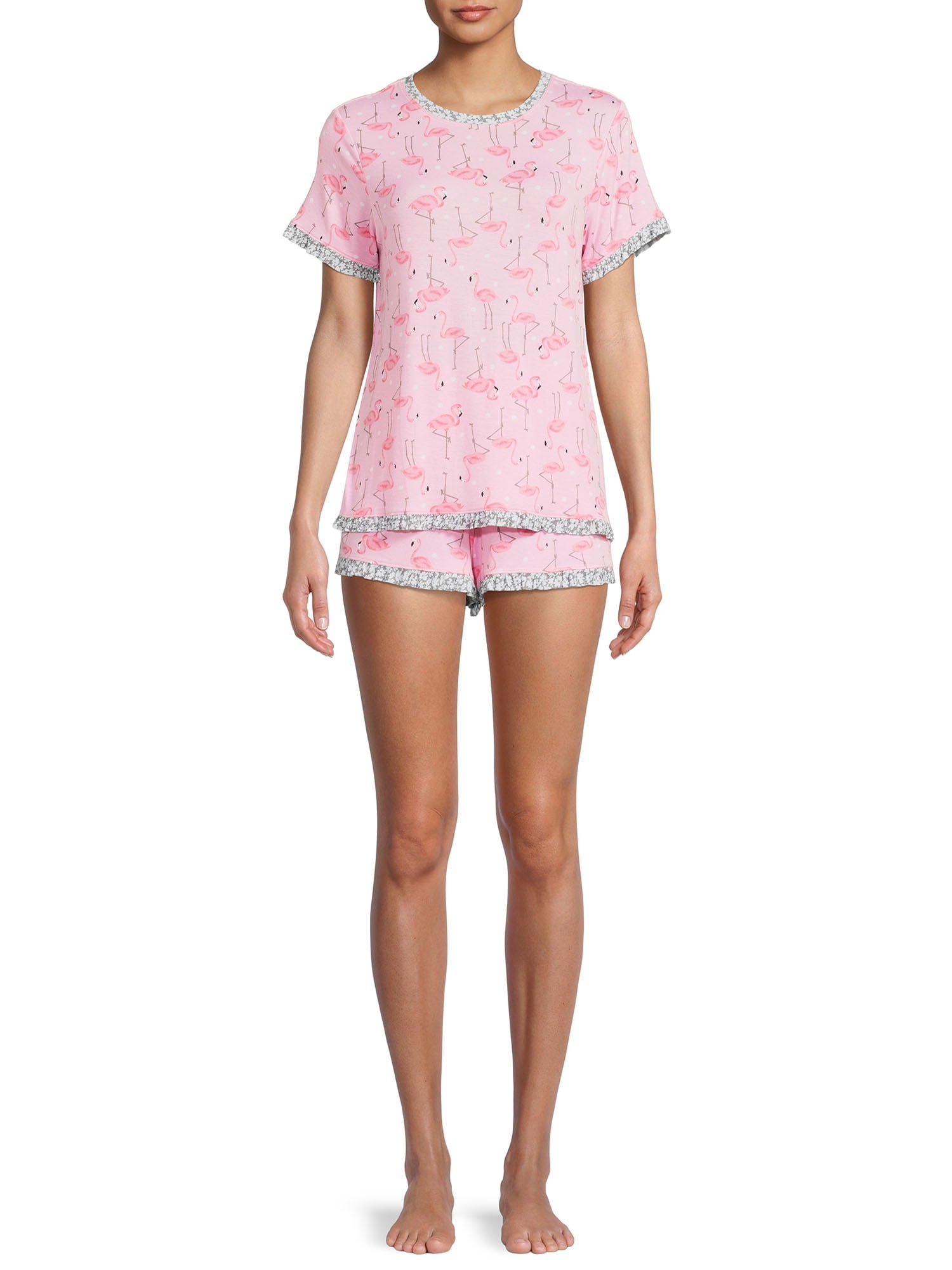 Secret Treasures Women s and Women s Plus Knit Shorty Pajama Set