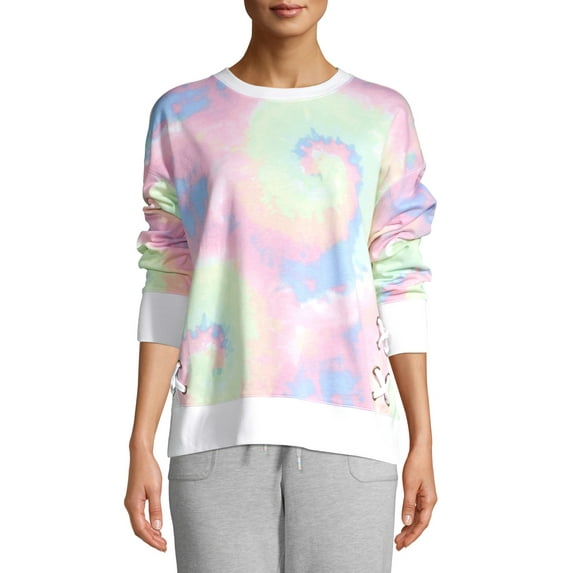 Secret Treasures Women's and Women's Plus Lace-Up Pullover Sweatshirt