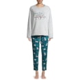 thumbnail image 1 of Secret Treasures Women’s and Women’s Plus Long Sleeve Plush Pajama Set, 1 of 7