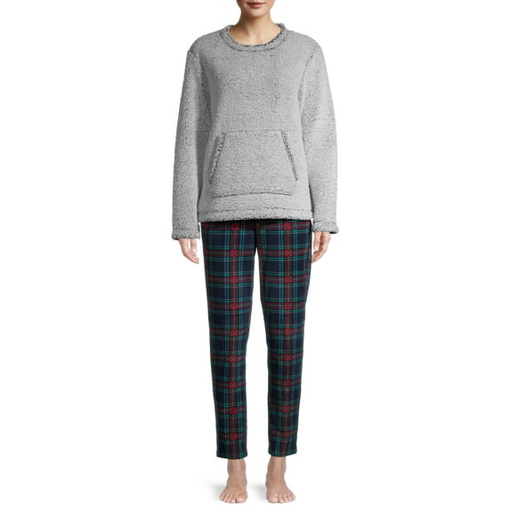Secret Treasures Women’s and Women’s Plus Long Sleeve Plush Pajama Set
