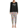 thumbnail image 1 of Secret Treasures Women's and Women's Plus Long Sleeve Shirt and Joggers Pajama Set, 2-Piece, 1 of 5