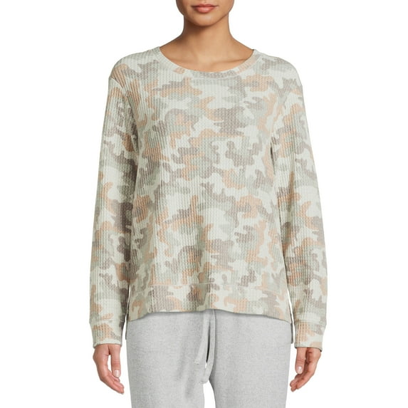 Secret Treasures Women's and Women's Plus Long Sleeve Waffle Top