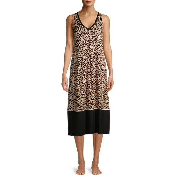 Secret Treasures Women's and Women's Plus Modern Midi Sleepwear Dress