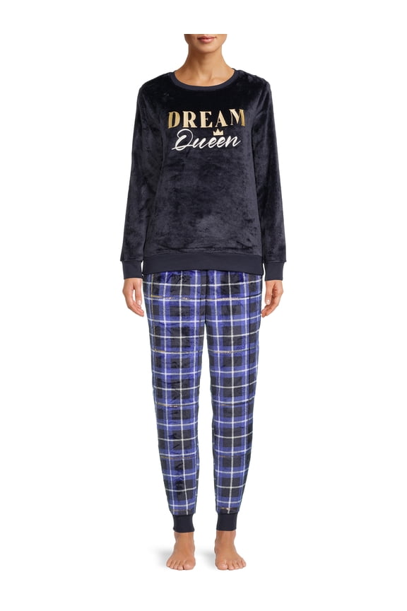 Women's and Women's Plus Plush PJ Sets