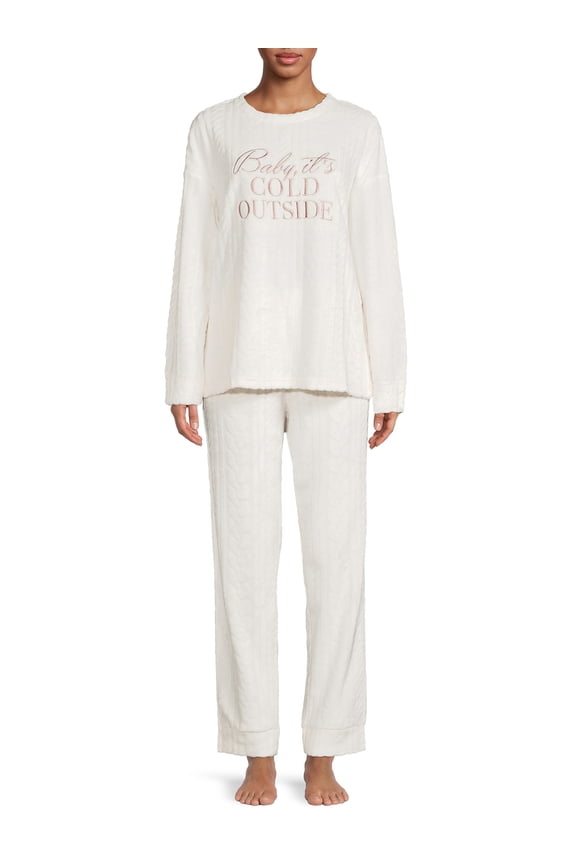Women's and Women's Plus Plush PJ Sets
