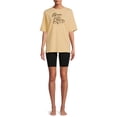 thumbnail image 1 of Secret Treasures Women's and Women's Plus Short Sleeve T-Shirt and Bike Shorts, 2-Piece Pajama Set, 1 of 5