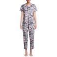 thumbnail image 1 of Secret Treasures Women's and Women's Plus Short Sleeve Tee and Capri Sleep Set, 2 Piece, 1 of 6