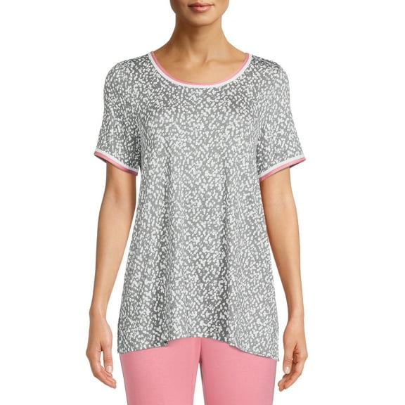 Secret Treasures Women's and Women's Plus Size Knit Sleep Shirt with Short Sleeves