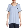 thumbnail image 1 of Secret Treasures Women's and Women's Plus Size Knit Sleep Shirt with Short Sleeves, 1 of 5