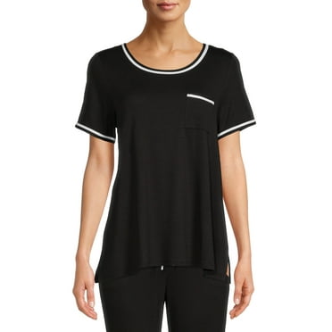 Secret Treasures Women's and Women's Plus Size Knit Sleep Shirt with Short Sleeves