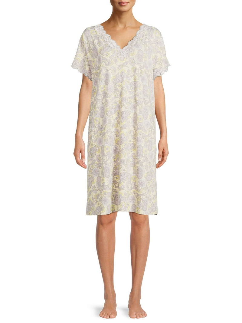 Secret Treasures women's V-Neck Nightgown Stylish Sleepwear