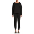 thumbnail image 1 of Secret Treasures Women's and Women's Plus Size Sleep Top and Pants Set, 2-Piece, 1 of 5