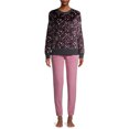 thumbnail image 1 of Secret Treasures Women's and Women's Plus Size Velour Top and Joggers, 2-Piece Set, 1 of 6