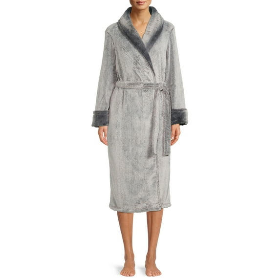 Secret Treasures Women’s and Women’s Plus Super Faux Mink Robe