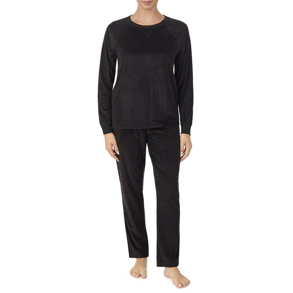 Secret Treasures Women’s and Women’s Plus Super Soft Velour Raglan Sleeve Top and Pant Pajama Set