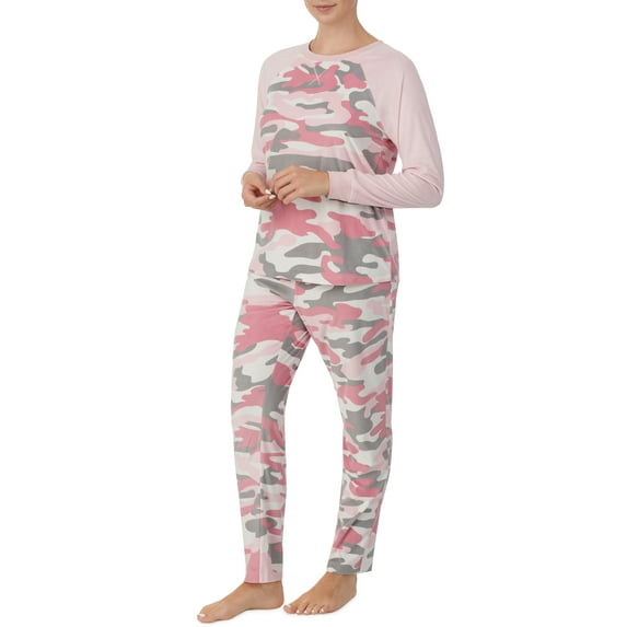 Secret Treasures Women’s and Women’s Plus Super Soft Velour Raglan Sleeve Top and Pant Pajama Set