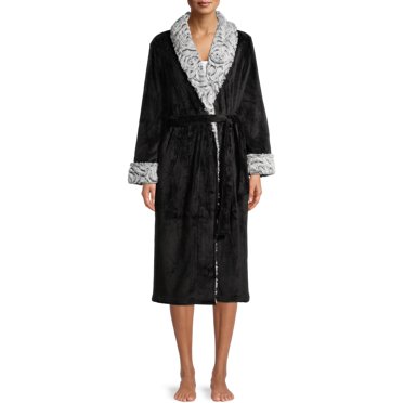 Mink Robe Lady Secret Treasures Women’s and Women’s Plus Super Faux Mink Robe ...