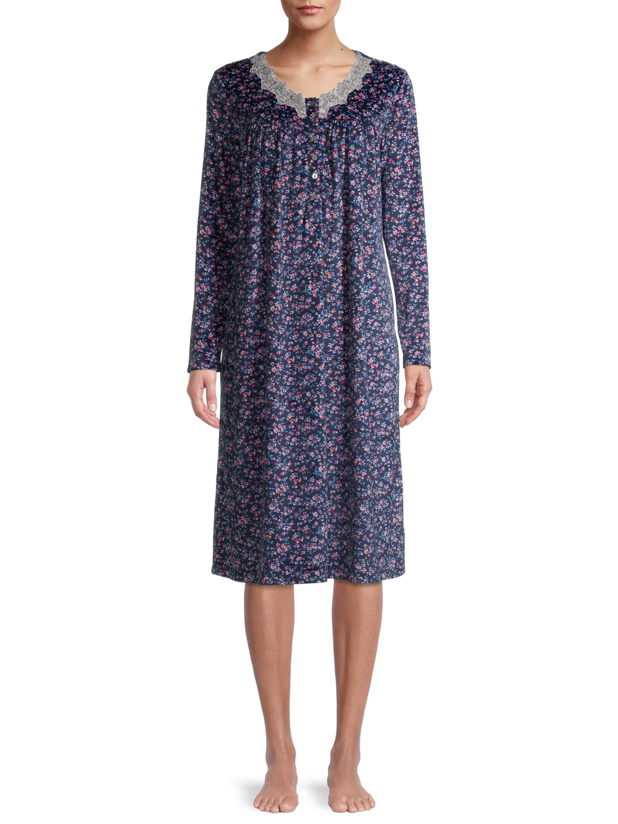 Walmart nightgowns online long sleeve