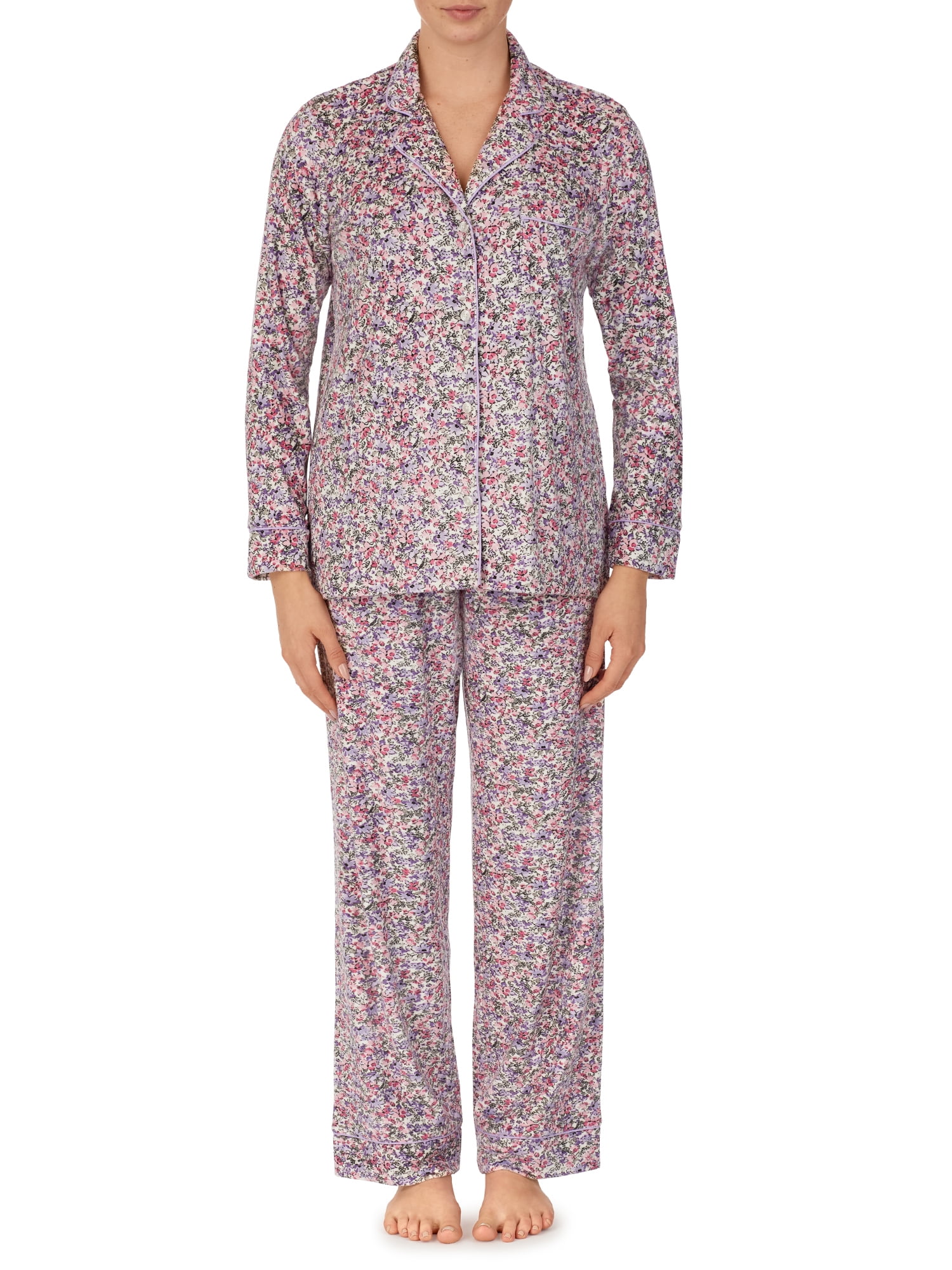 Secret Treasures Long Sleeve Collared Paisley Pajamas (Women's or