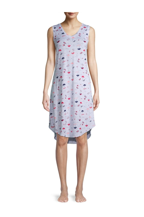 Women's and Women's Plus V-Neck Beach Days Tank Top Chemise