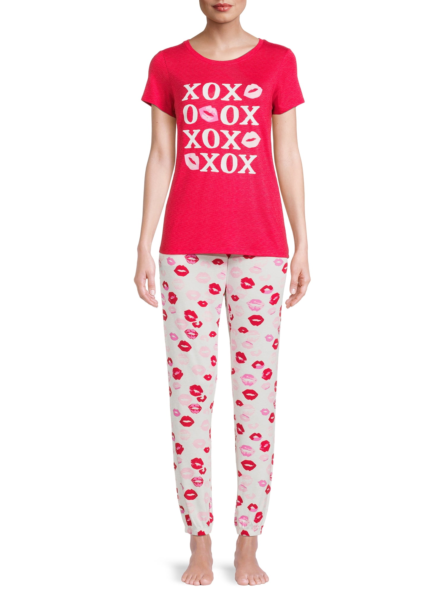 Womens valentines day pajamas hot sale