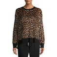 thumbnail image 1 of Secret Treasures Women's and Women's Plus Velour Long Sleeve Crew-Neck Pajama Top, 1 of 6