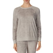 SECRET TREASURES Women's and Women's Plus Velour Long Sleeve Crew-Neck Top