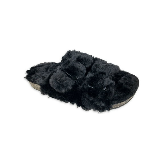 Secret Treasures Womens Double Buckle Sandals Black, Sizes 6-11