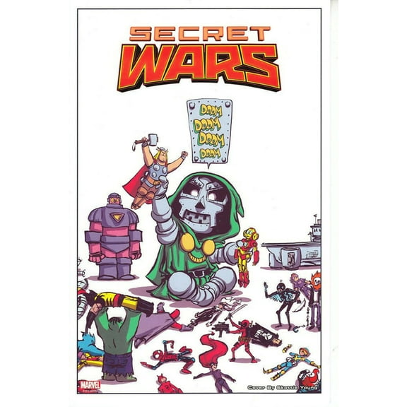Secret Wars Marvel Comics 2015 Comic-Con artwork print by Skottie Young