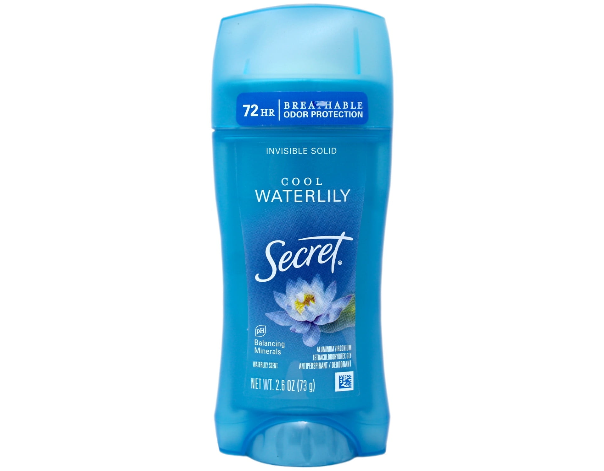 Secret Waterlily Invisible Solid Antiperspirant/Deodorant (Pack of 8)