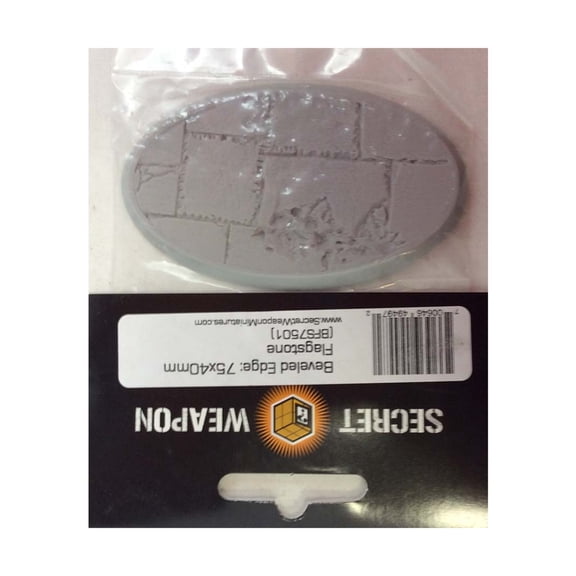 Secret Weapon Miniatures 75x40mm Beveled Base - Flagstone New