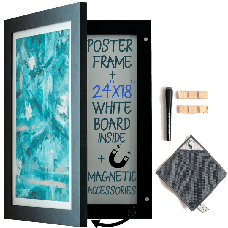 DIY black dry erase boards! 1. Get picture frames and black poster board.  2. Cut the poster board to fi…