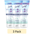 thumbnail image 1 of (3 Pack) Secret Whole Body Deodorant Cream for Women, Light + Fresh Scent, Aluminum Free Deodorant, 72 HR Odor Protection, 3.0 oz, 1 of 8