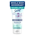 thumbnail image 1 of Secret Whole Body Aluminum-Free Dry Feel Cream and Absorbs Sweat, Deodorant Cream for Women, Light & Fresh Scent, 3.0oz, 1 of 11