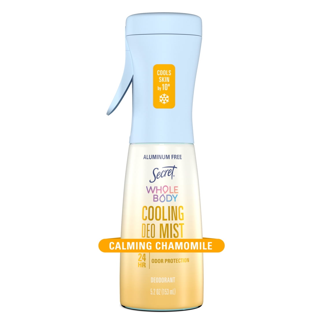Secret Whole Body Cooling Deodorant Mist, Calming Chamomile, Aluminum Free, 5.2 oz