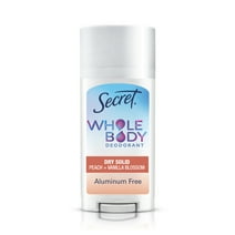 Secret Whole Body Stick Aluminum Free Deodorant for Women with Notes of Peach & Vanilla 2.6oz