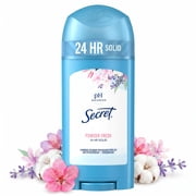 Secret Wide Solid Antiperspirant Deodorant, Powder Fresh, 2.7 oz