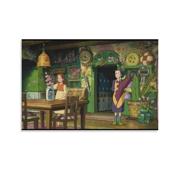 The Secret World of Arrietty Poster Anime Movie Wall Art Poster Gifts Bedroom Prints Home Decor Hanging Picture Canvas Painting Posters 16x24inch(40x60cm)