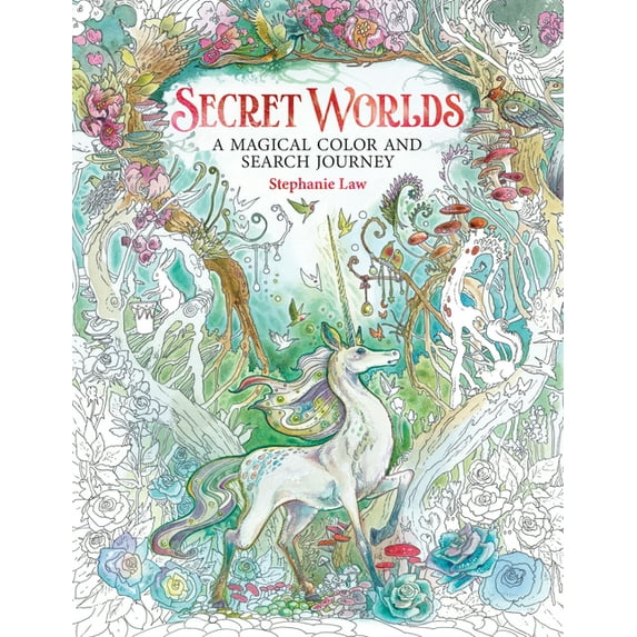Secret Worlds: A Magical Color and Search Journey, (Paperback)